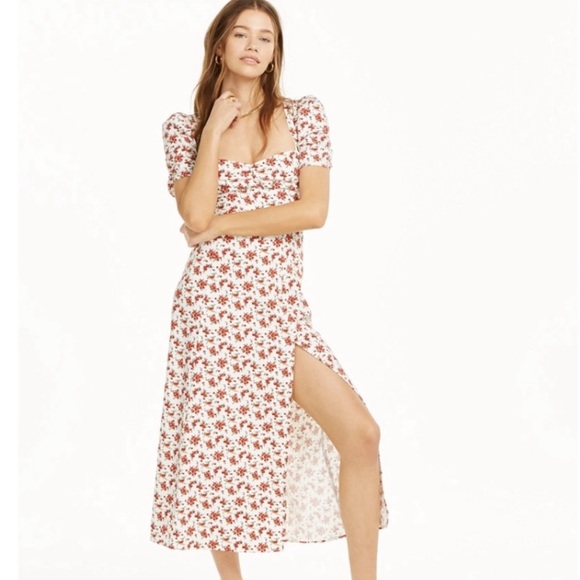 DANIELLE BERNSTEIN Dresses & Skirts - Danielle Bernstein Floral Puff Sleeve Maxi Dress